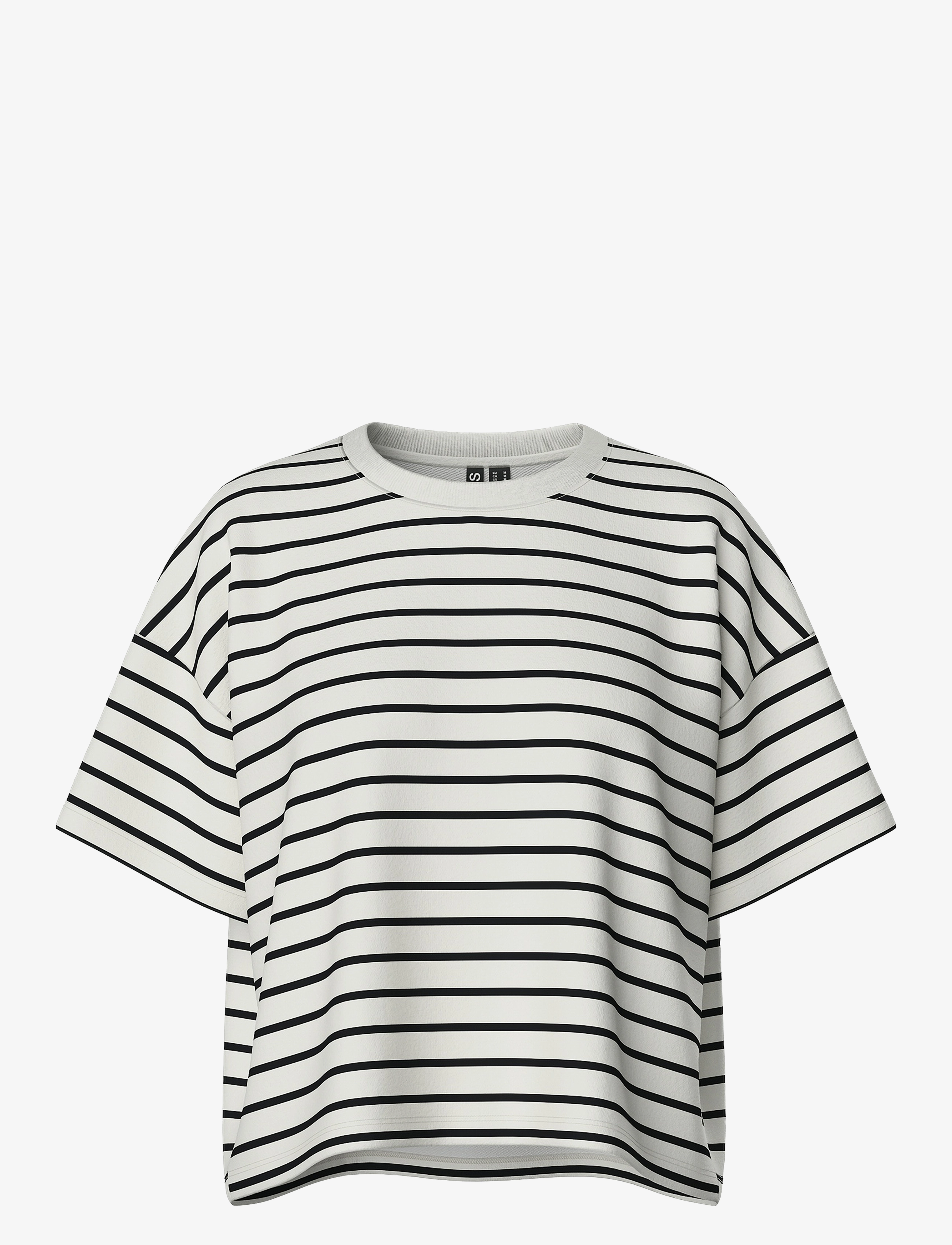 Pieces PCCHILLI SUMMER 2/4 SWT STRIPE NOOS BC - Kampagne - CLOUD DANCER / white