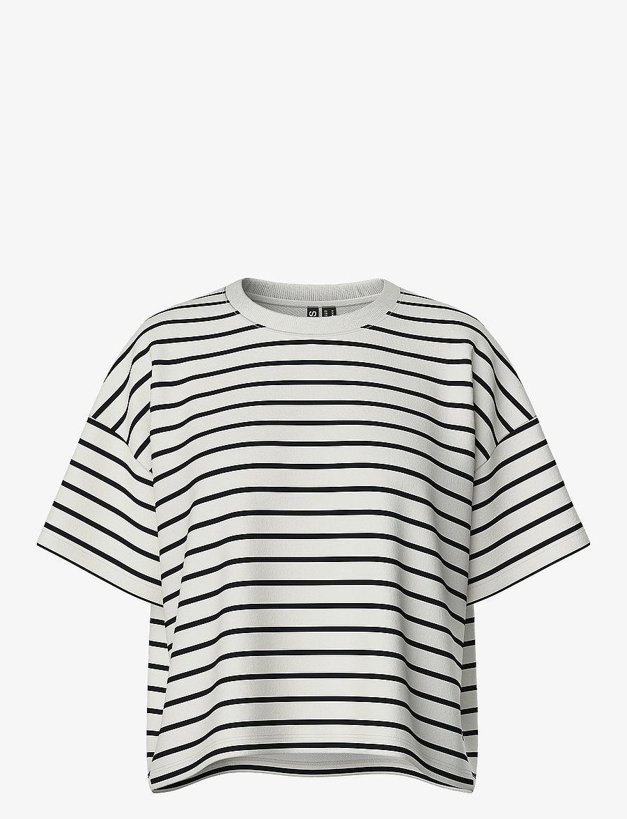Pieces - PCCHILLI SUMMER 2/4 SWT STRIPE NOOS BC - t-shirts - cloud dancer - 1