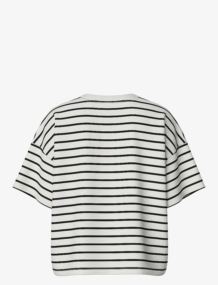 Pieces - PCCHILLI SUMMER 2/4 SWT STRIPE NOOS BC - t-shirts - cloud dancer - 2