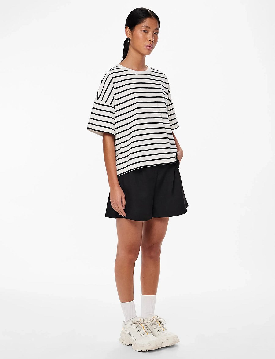 Pieces - PCCHILLI SUMMER 2/4 SWT STRIPE NOOS BC - t-shirts - cloud dancer - 4