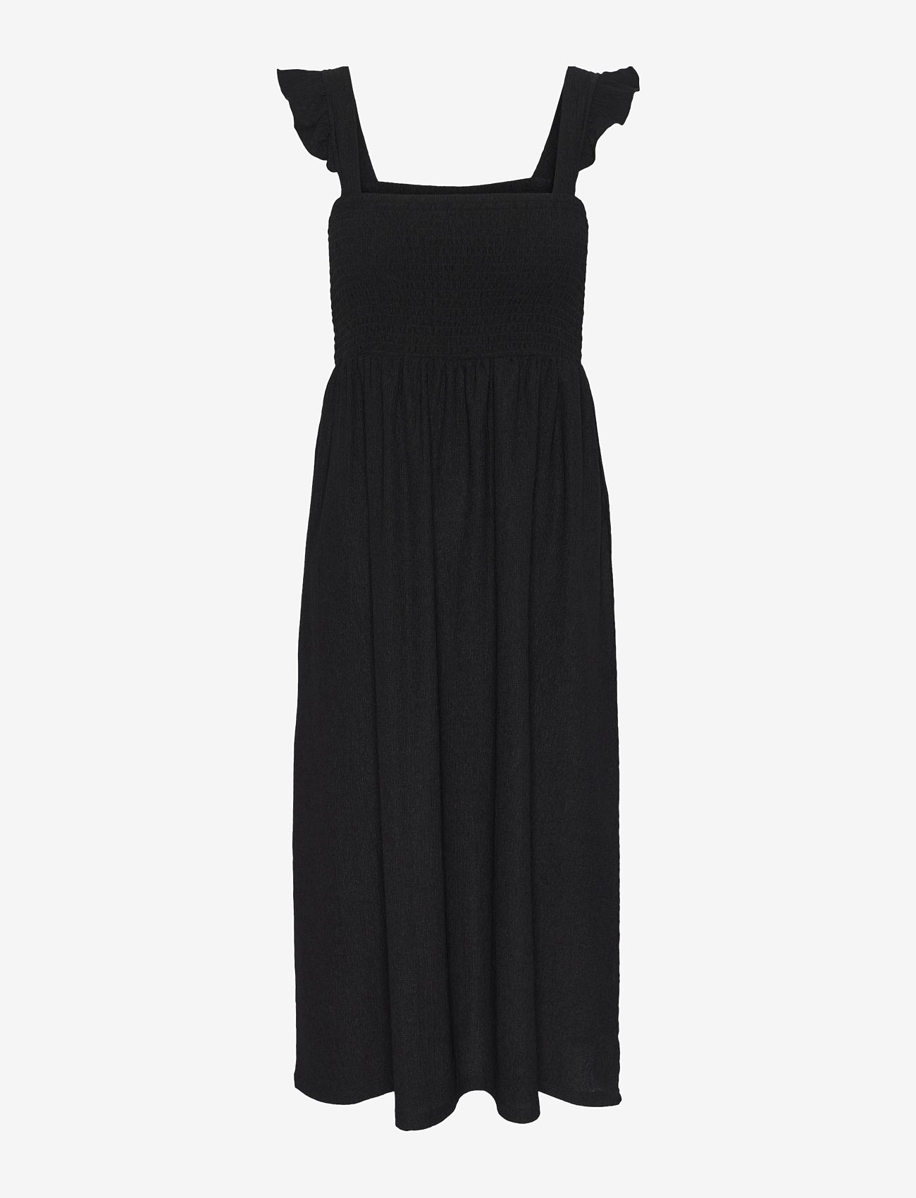 Pieces - PCLUNA SMOCK STRAP DRESS SA JRS BC - summer dresses - black - 1