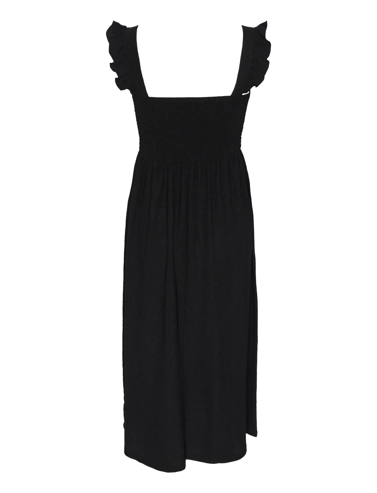 Pieces - PCLUNA SMOCK STRAP DRESS SA JRS BC - sommarklänningar - black - 2
