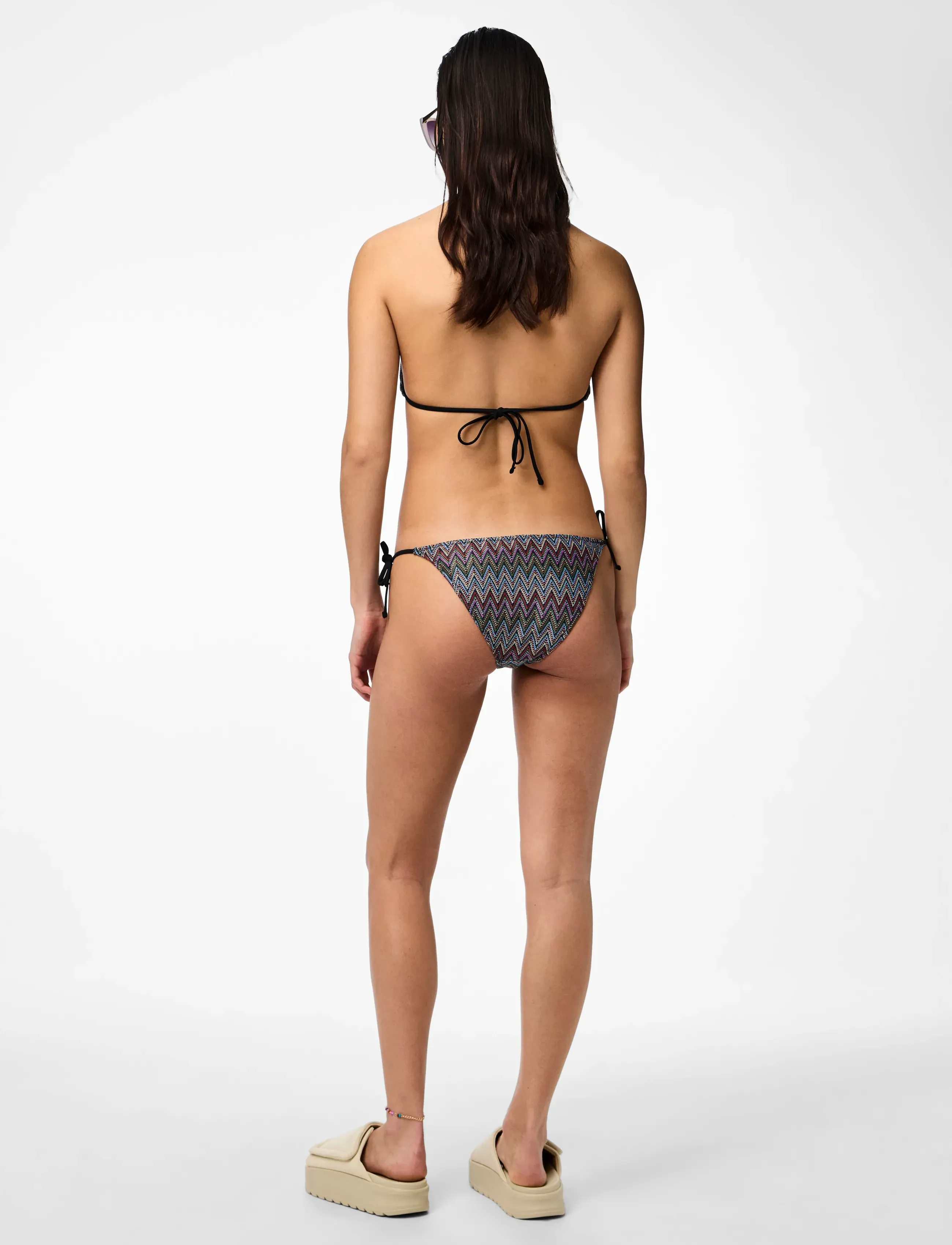 Pieces - PCADA BIKINI KNITTED BRAZIL - bikiníbuxur með hliðarböndum - eggnog - 3