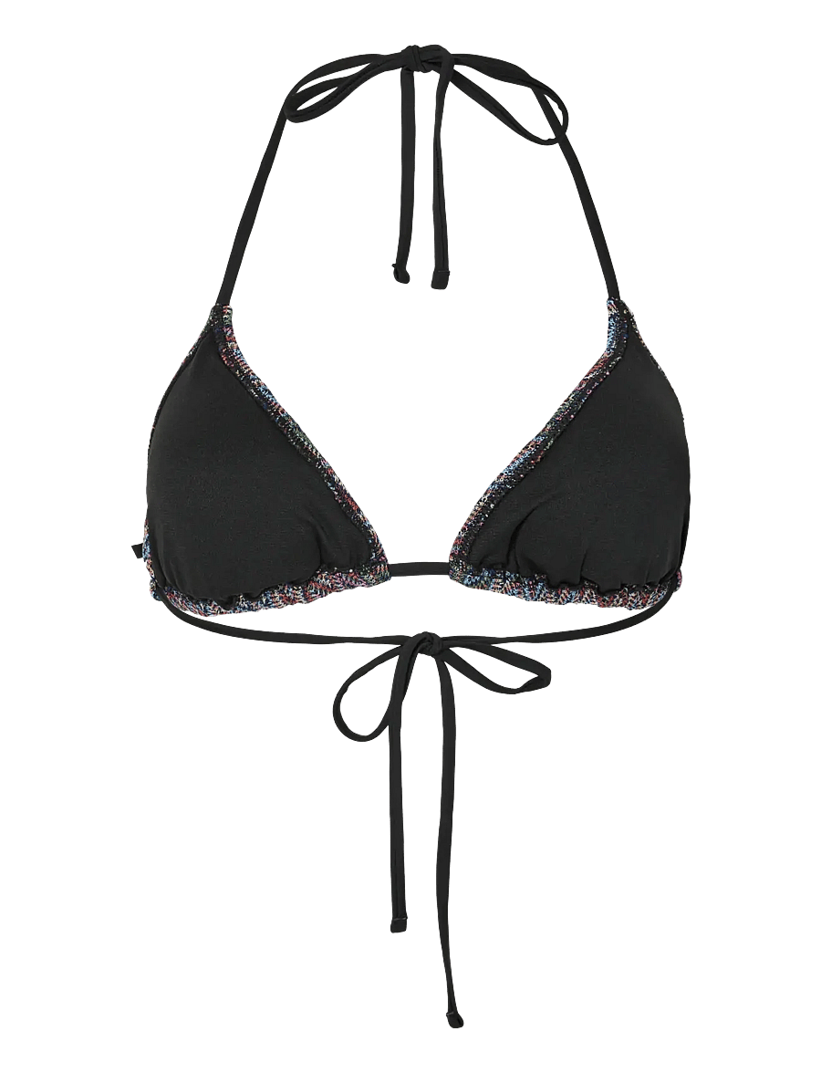 Pieces - PCADA BIKINI KNITTED TRIANGLE TOP - trikampio formos bikinio liemenėlės - eggnog - 2