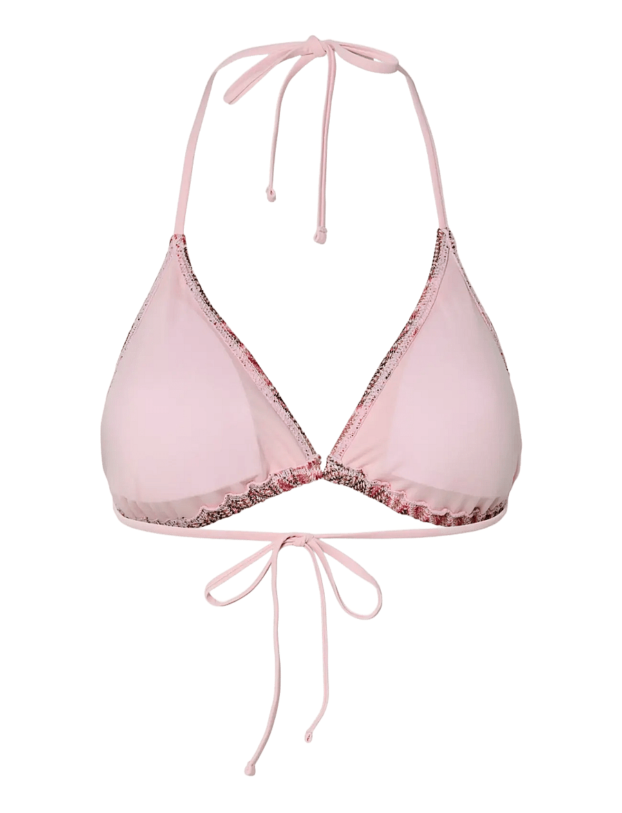 Pieces - PCADA BIKINI KNITTED TRIANGLE TOP - trekantsbikinier - rose shadow - 2
