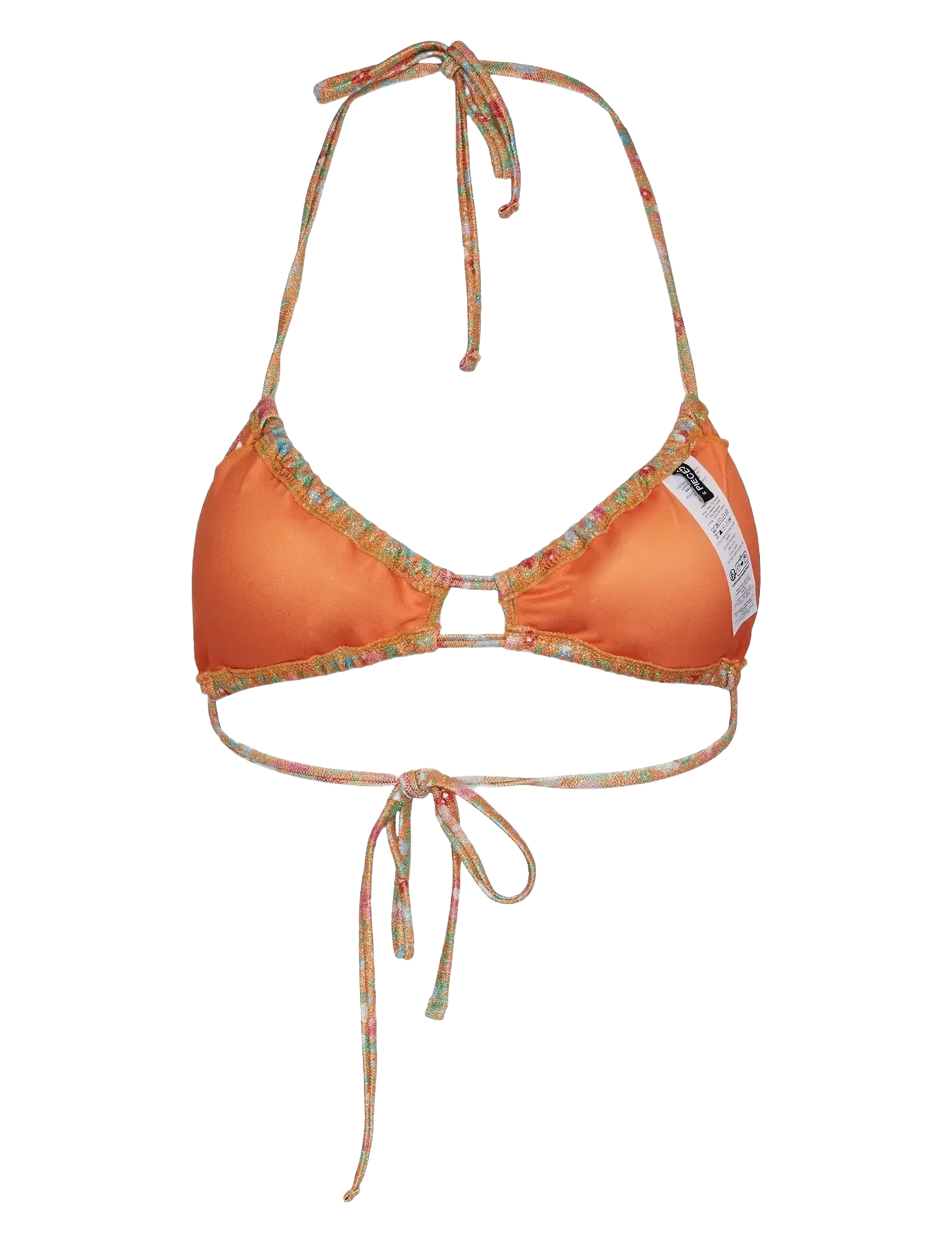 Pieces - PCASINE SHINE BIKINI TOP SWW - trekant-bikinis - blazing orange - 2