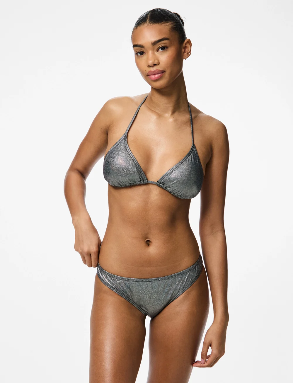 Pieces - PCANGALA BIKINI TRIANGLE TOP SWW BC - dreieck-bikini-oberteile - black - 0