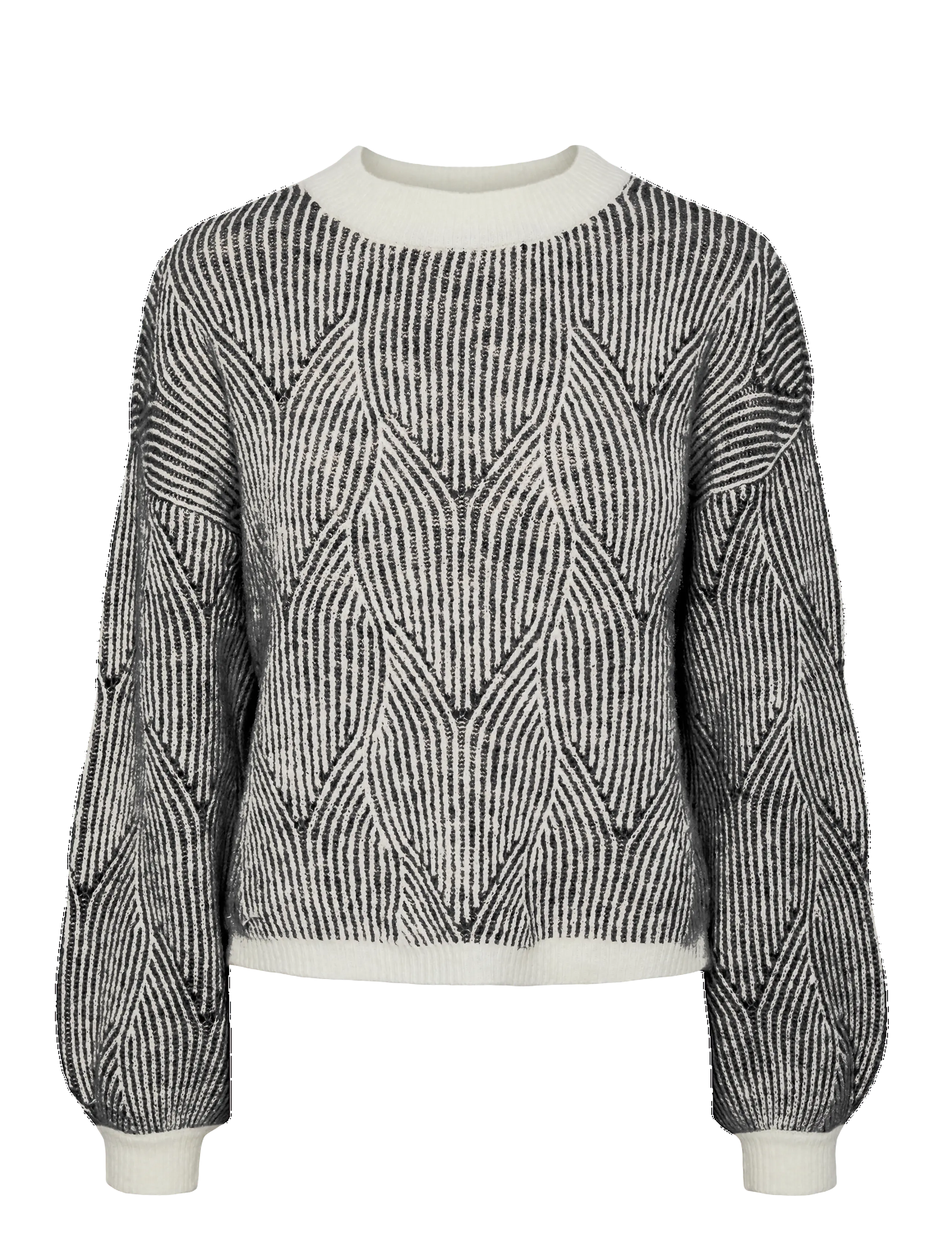 Pieces PCJENNA LS O-NECK KNIT NOOS BC - Strik - WHITECAP GRAY / grey