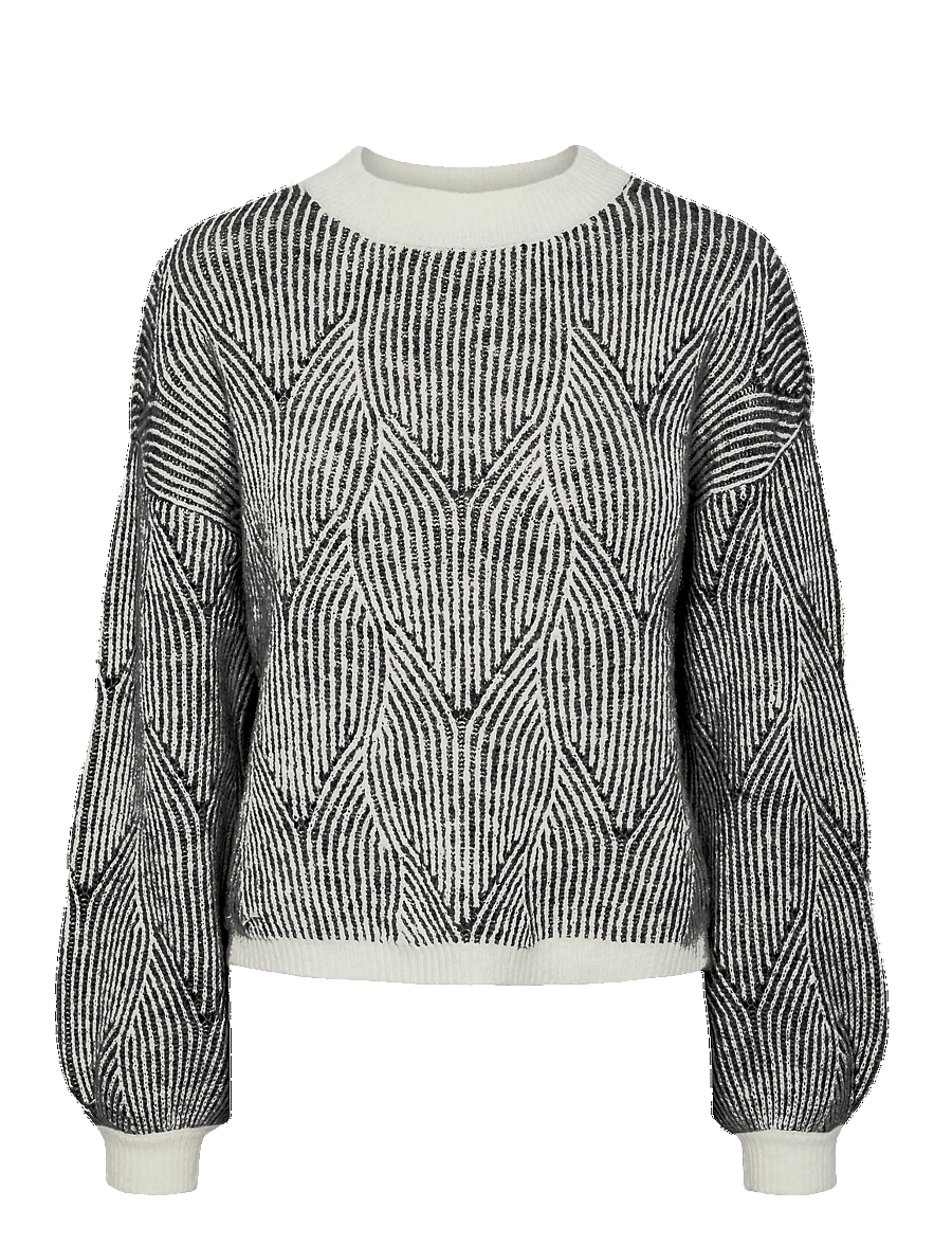 Pieces - PCJENNA LS O-NECK KNIT NOOS BC - striktrøjer - whitecap gray - 1