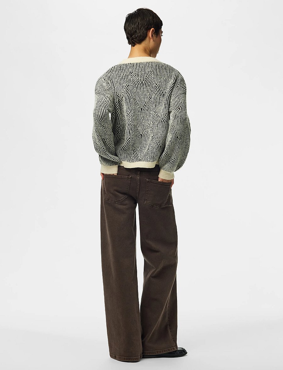 Pieces - PCJENNA LS O-NECK KNIT NOOS BC - striktrøjer - whitecap gray - 2