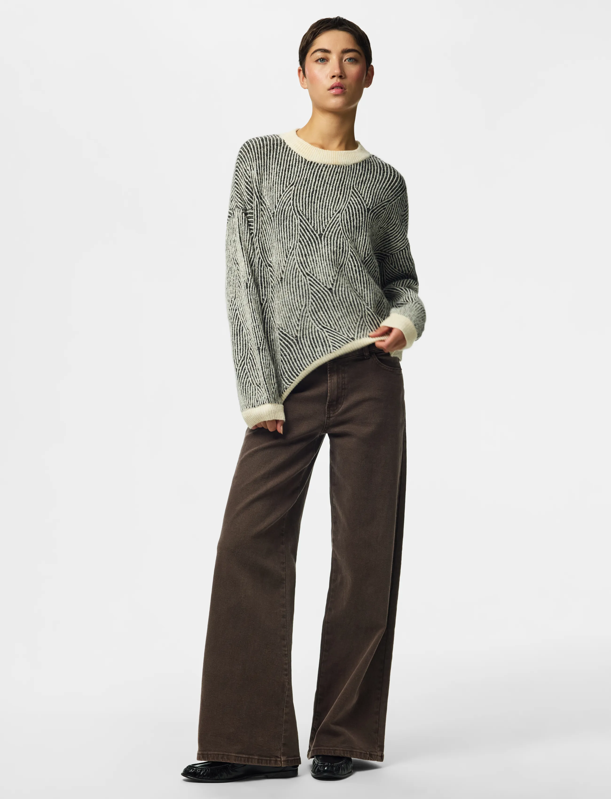 Pieces - PCJENNA LS O-NECK KNIT NOOS BC - striktrøjer - whitecap gray - 3