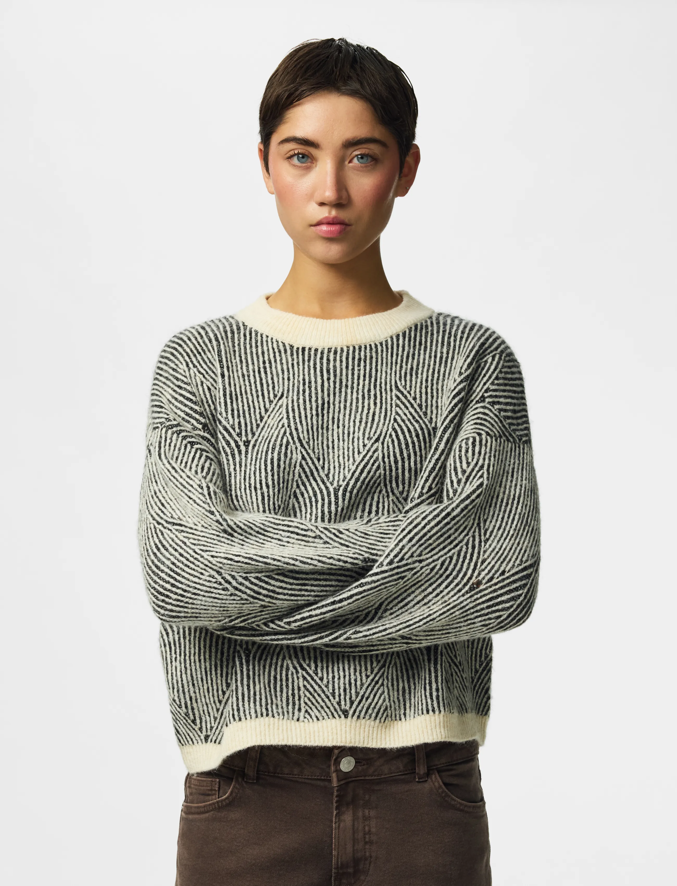 Pieces - PCJENNA LS O-NECK KNIT NOOS BC - striktrøjer - whitecap gray - 5