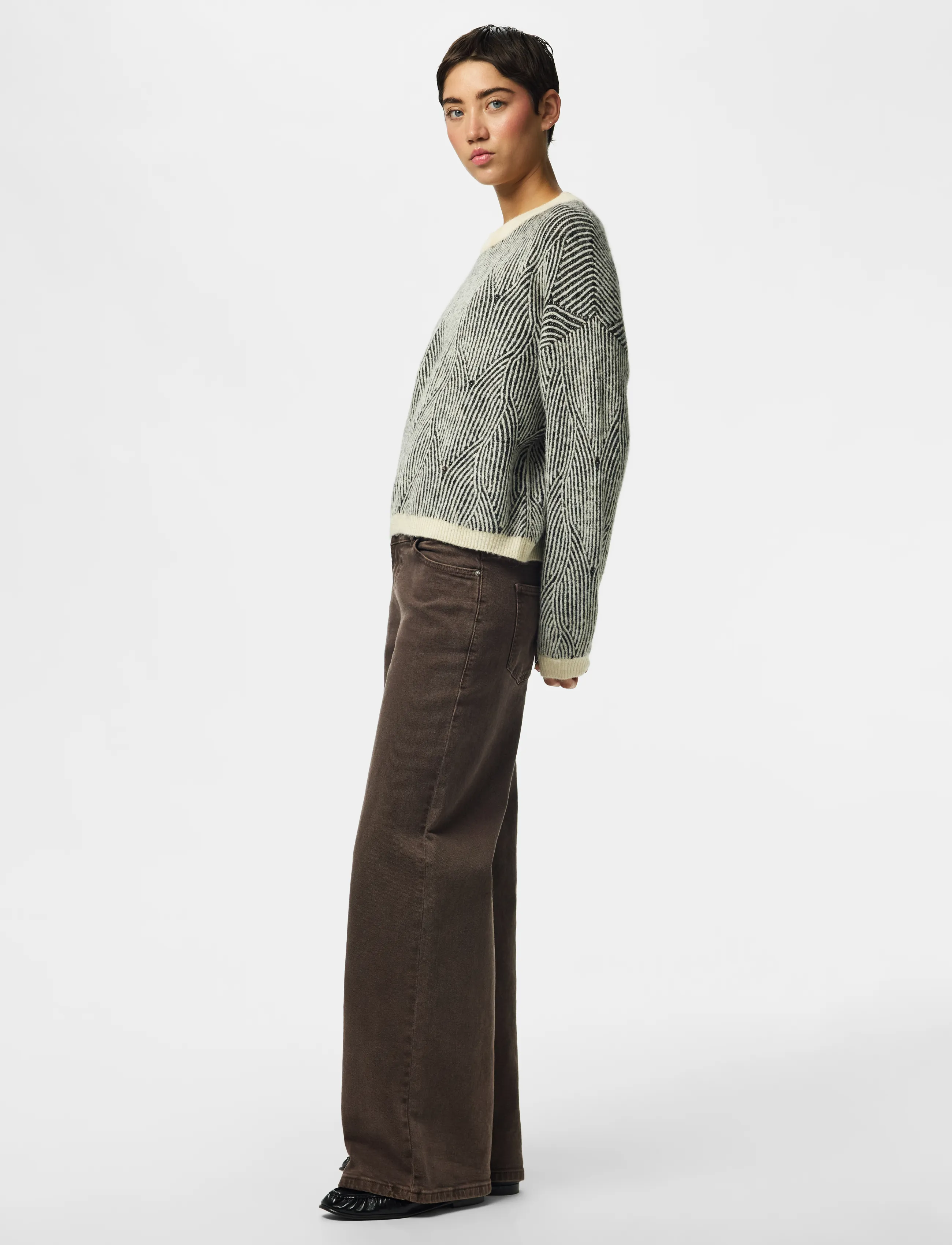 Pieces PCJENNA LS O-NECK KNIT NOOS BC - Fødselsdag - WHITECAP GRAY / grey