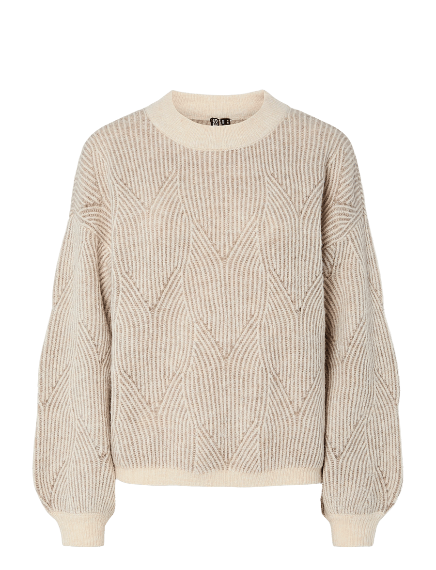 Pieces - PCJENNA LS O-NECK KNIT NOOS BC - striktrøjer - whitecap gray - 1