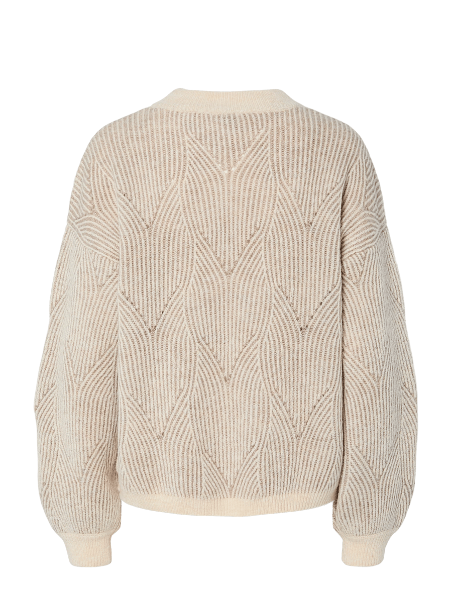 Pieces - PCJENNA LS O-NECK KNIT NOOS BC - striktrøjer - whitecap gray - 2