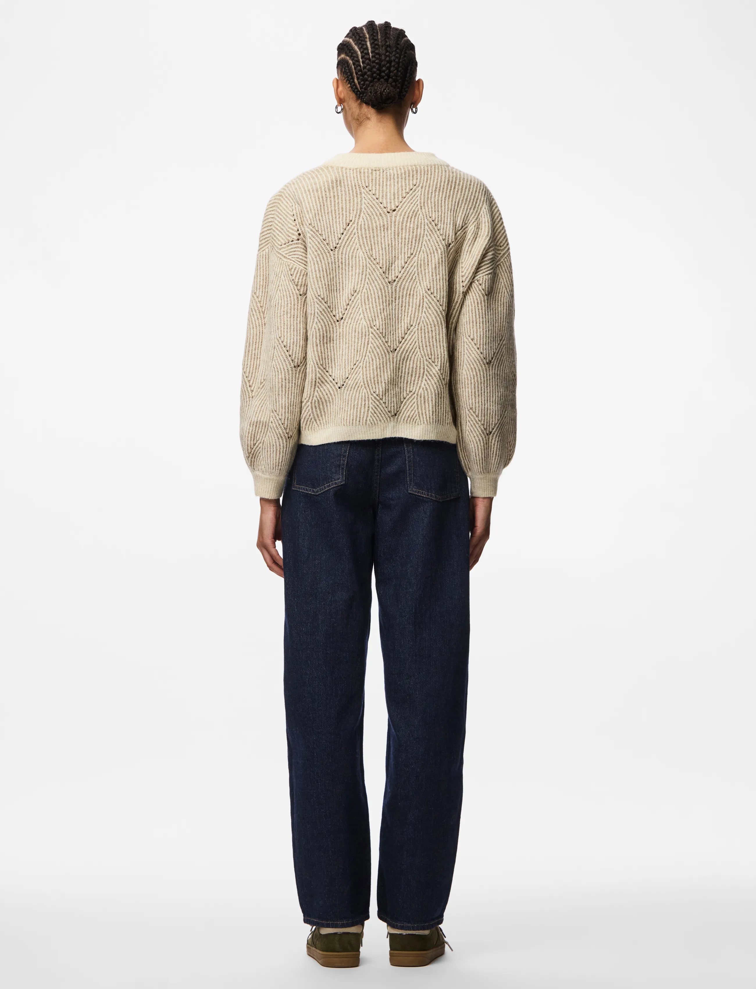 Pieces - PCJENNA LS O-NECK KNIT NOOS BC - jumpers - whitecap gray - 3