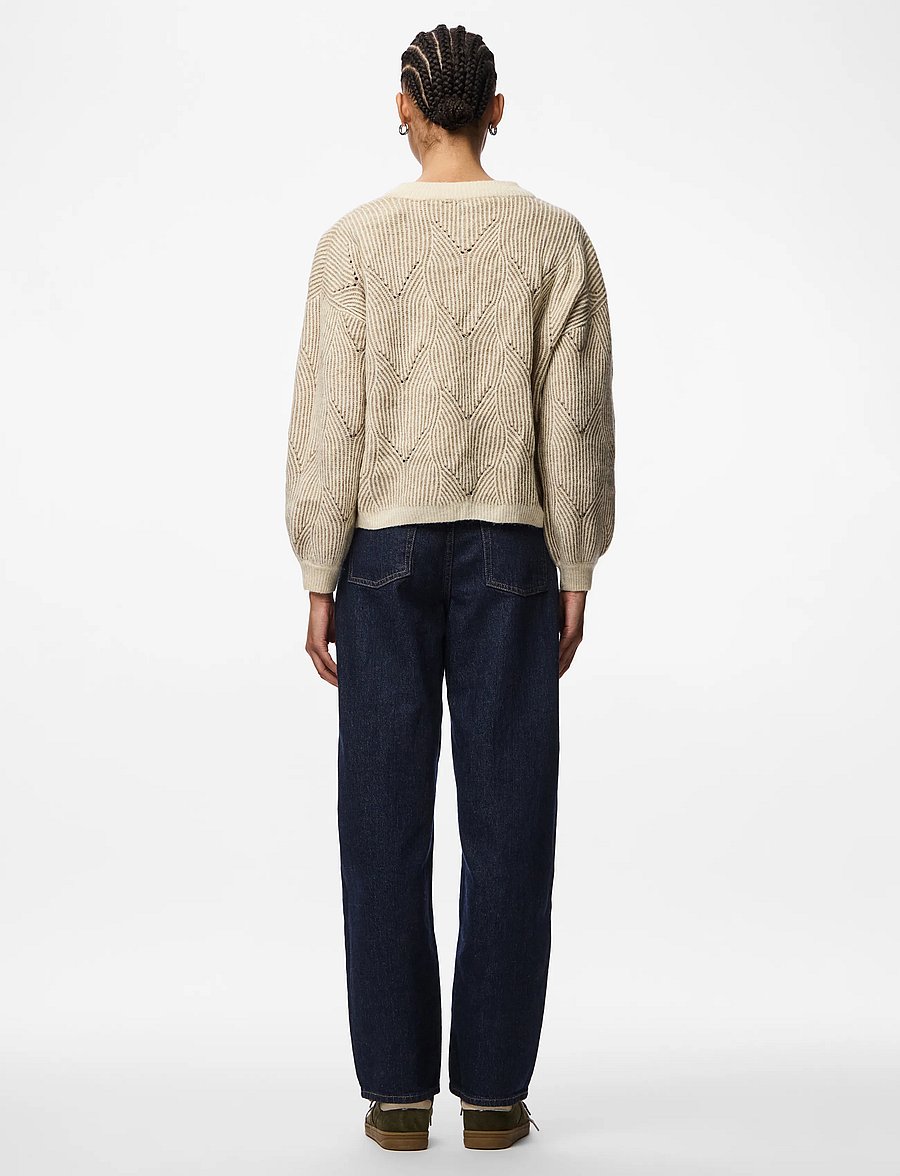 Pieces - PCJENNA LS O-NECK KNIT NOOS BC - striktrøjer - whitecap gray - 3