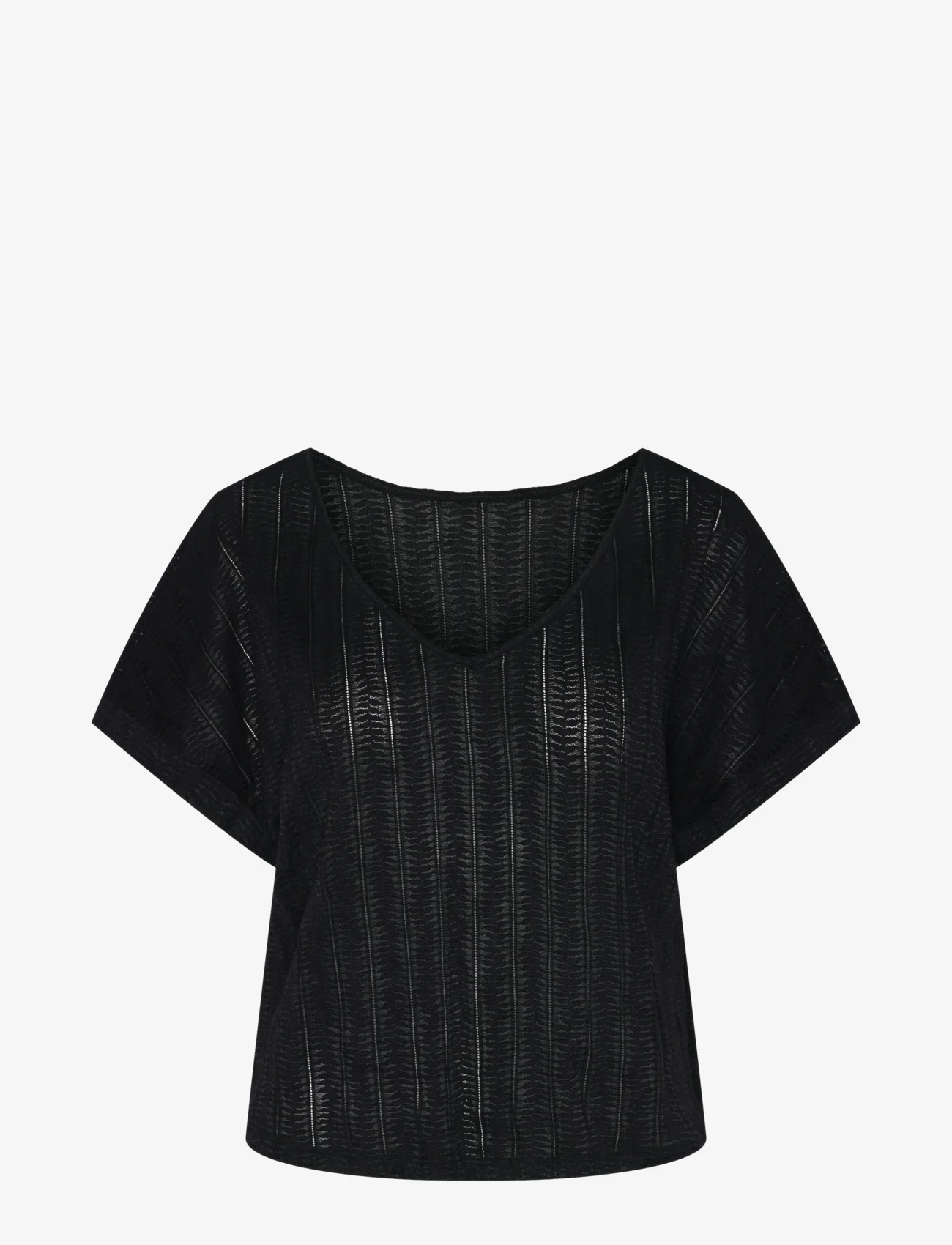 Pieces - PCAFIE SS REVERSIBLE LACE TOP SWW - lowest prices - black onyx - 0