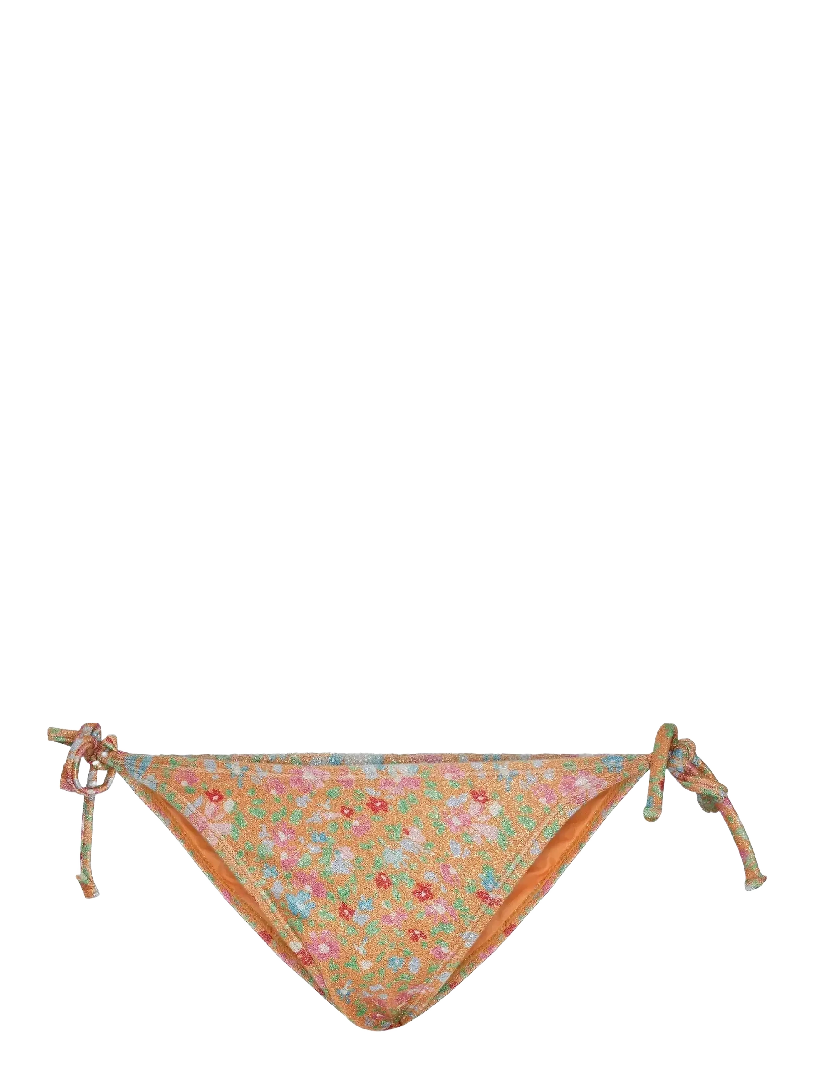 Pieces PCASINE SHINE BIKINI TIE BRIEF SWW - Bademode - BLAZING ORANGE / beige