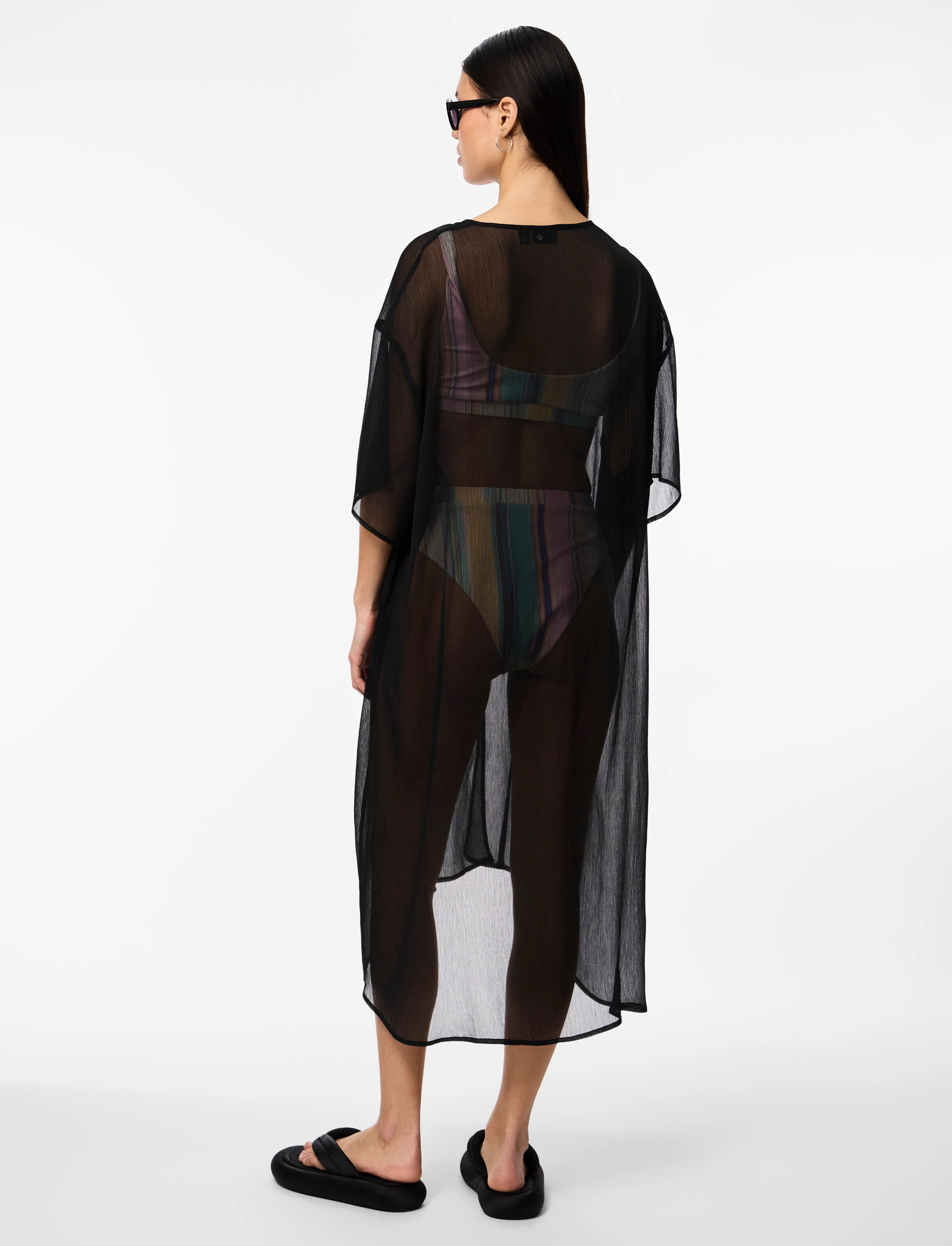 Pieces - PCATRUD KAFTAN WVN BOX BC - strandkläder - black - 3