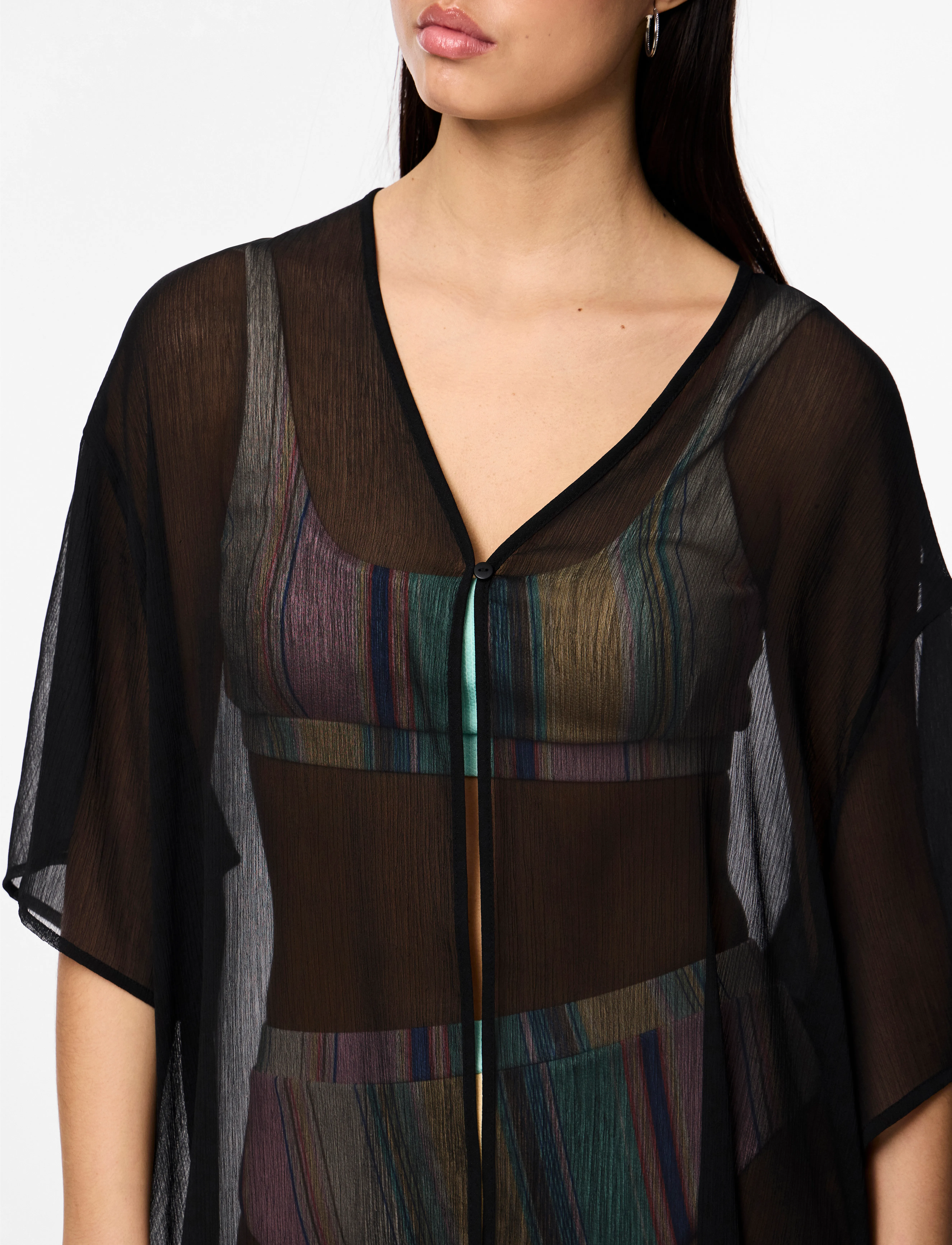 Pieces - PCATRUD KAFTAN WVN BOX BC - strandkläder - black - 4