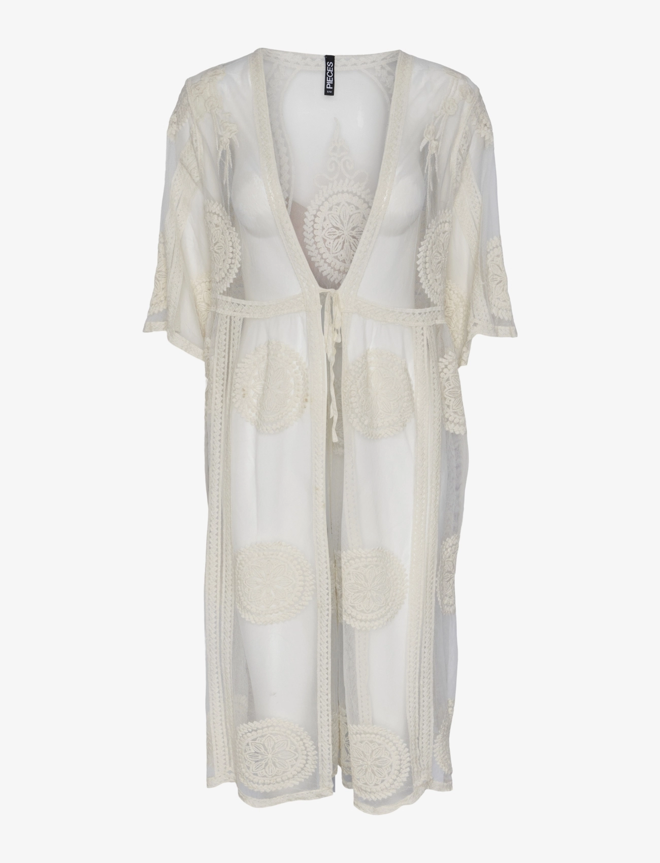 Pieces PCAIDA KAFTAN WVN - Overige badmode - CLOUD DANCER / white
