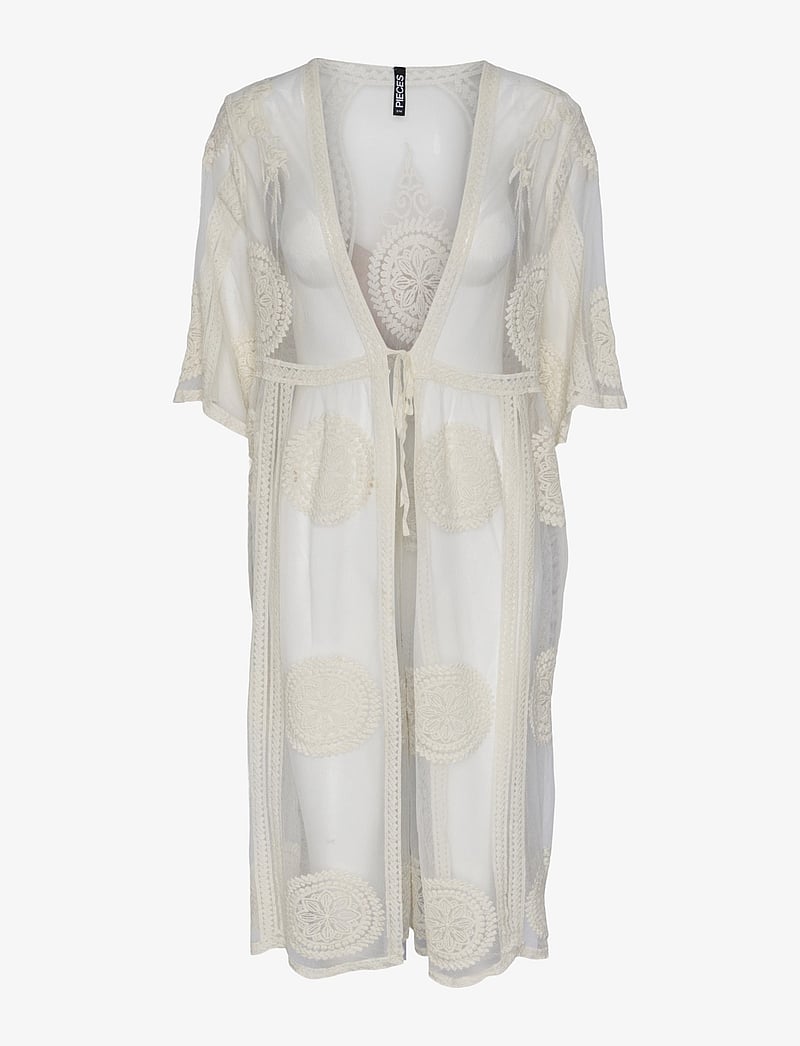 Pieces - PCAIDA KAFTAN WVN - strandmode - cloud dancer - 0