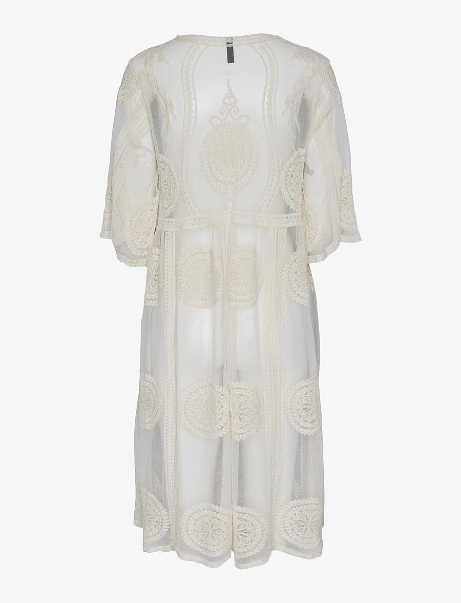 Pieces - PCAIDA KAFTAN WVN - strandmode - cloud dancer - 1