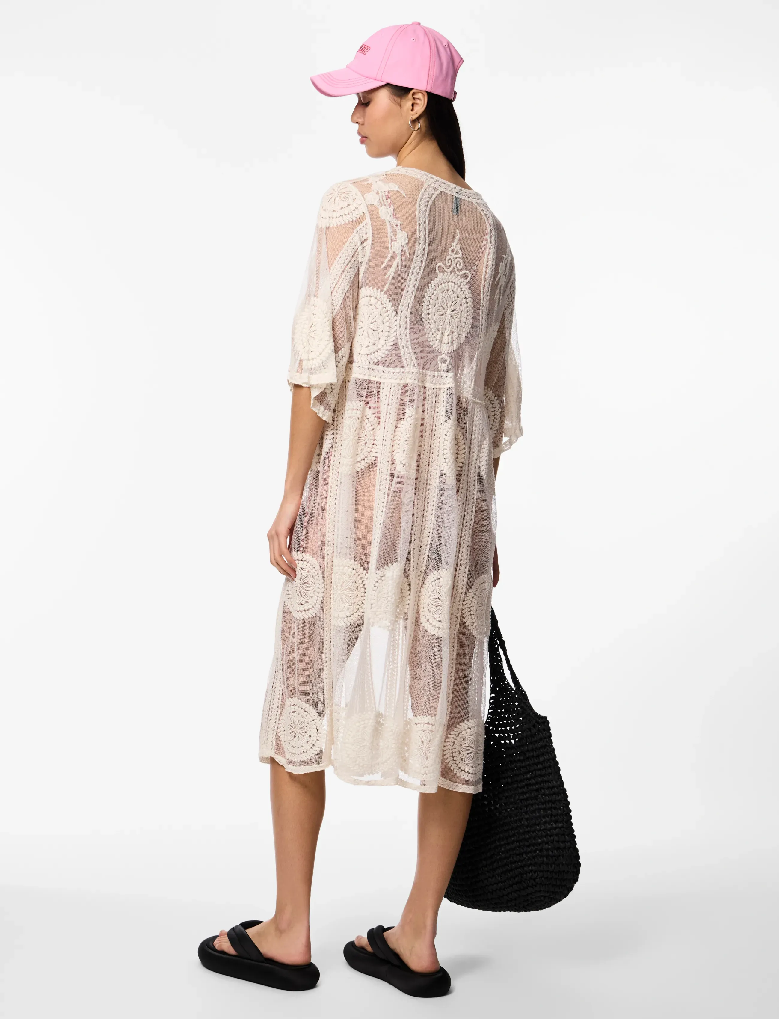 Pieces - PCAIDA KAFTAN WVN - lowest prices - cloud dancer - 2