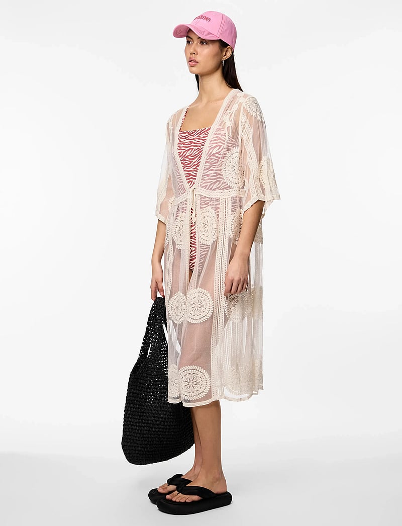 Pieces - PCAIDA KAFTAN WVN - strandmode - cloud dancer - 3