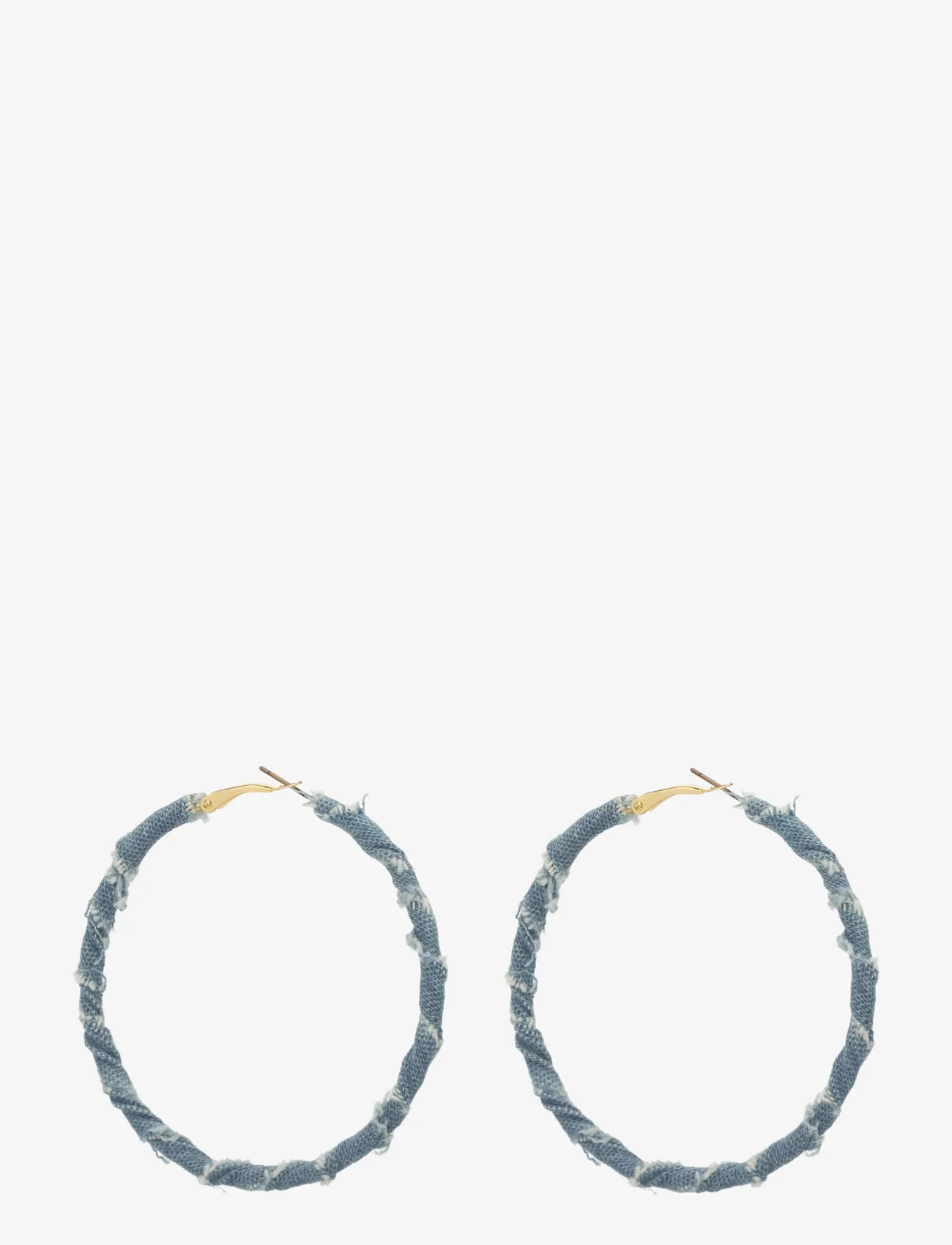 Pieces - PCNIJUNI HOOP EARRINGS D2D - creoler & hoops - light blue denim - 0