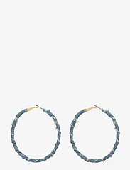 Pieces - PCNIJUNI HOOP EARRINGS D2D - creoler & hoops - light blue denim - 0