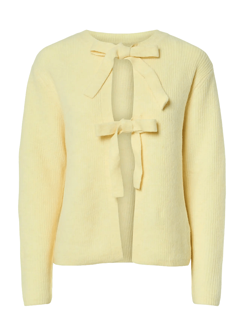 Pieces - PCSILLY LS REV TIE KNIT NOOS BC - pullover - pale banana - 1