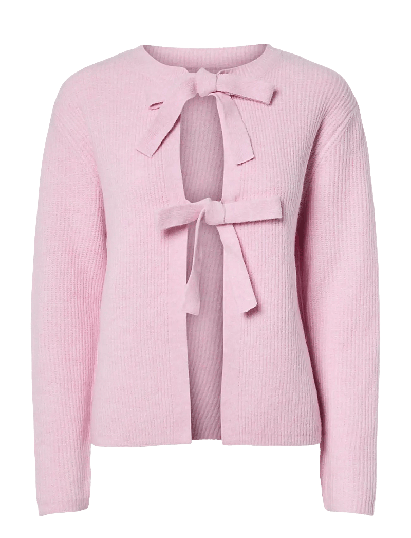 Pieces - PCSILLY LS REV TIE KNIT NOOS BC - pullover - roseate spoonbill - 1