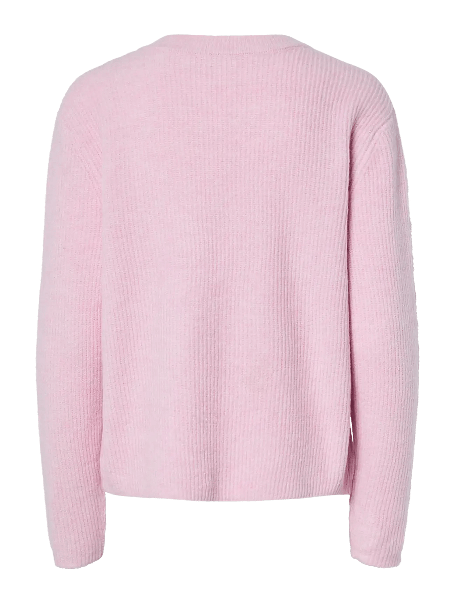 Pieces - PCSILLY LS REV TIE KNIT NOOS BC - stickade tröjor - roseate spoonbill - 2
