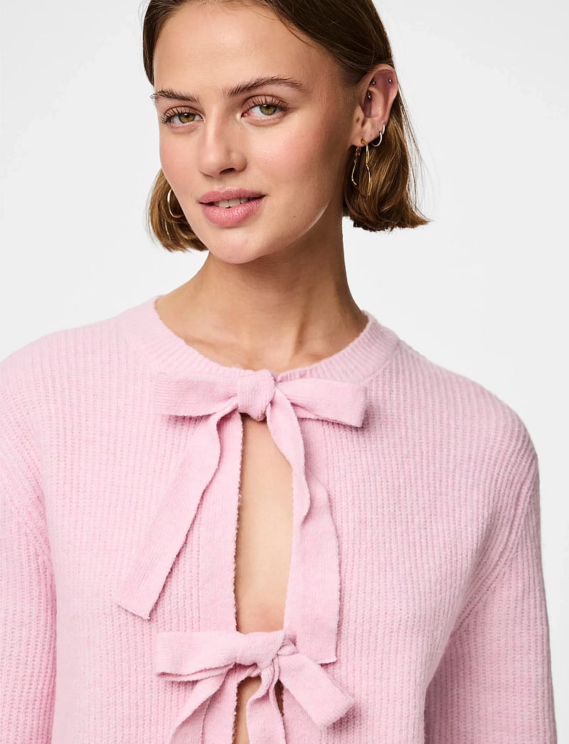 Pieces - PCSILLY LS REV TIE KNIT NOOS BC - pullover - roseate spoonbill - 4