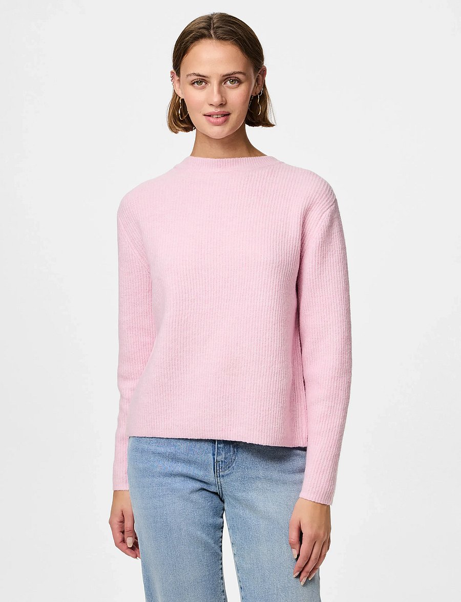 Pieces - PCSILLY LS REV TIE KNIT NOOS BC - pullover - roseate spoonbill - 5