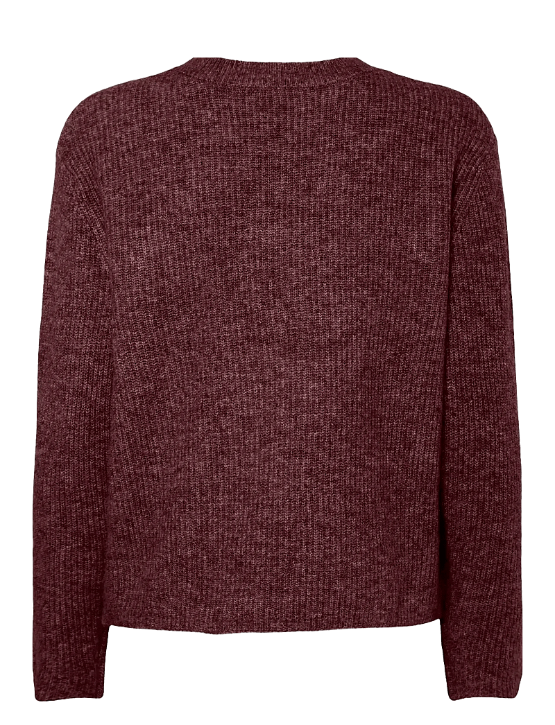 Pieces - PCSILLY LS REV TIE KNIT NOOS BC - stickade tröjor - tawny port - 2