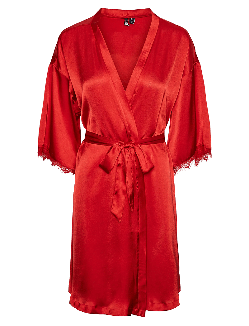Pieces - PCANOVI 3/4 SATIN NIGHT KIMONO - kimonos - salsa - 1
