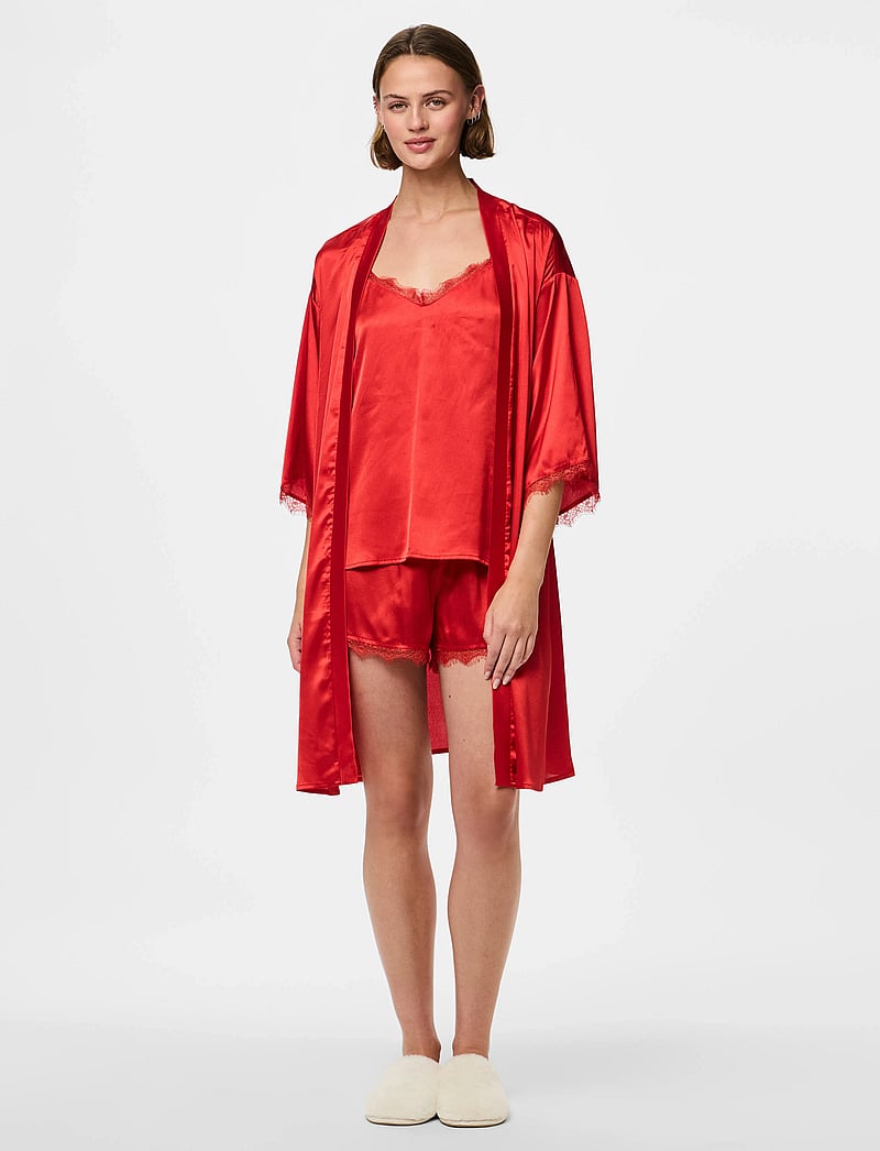 Pieces - PCANOVI 3/4 SATIN NIGHT KIMONO - kimonos - salsa - 0