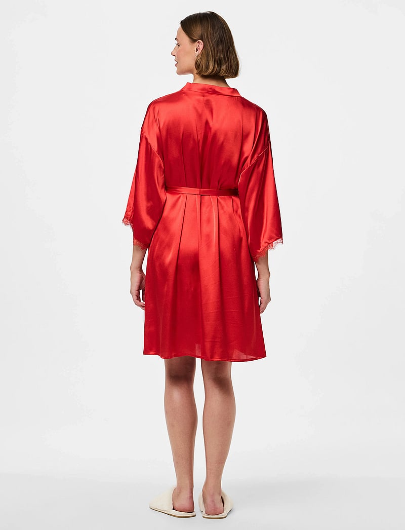 Pieces - PCANOVI 3/4 SATIN NIGHT KIMONO - kimonos - salsa - 3