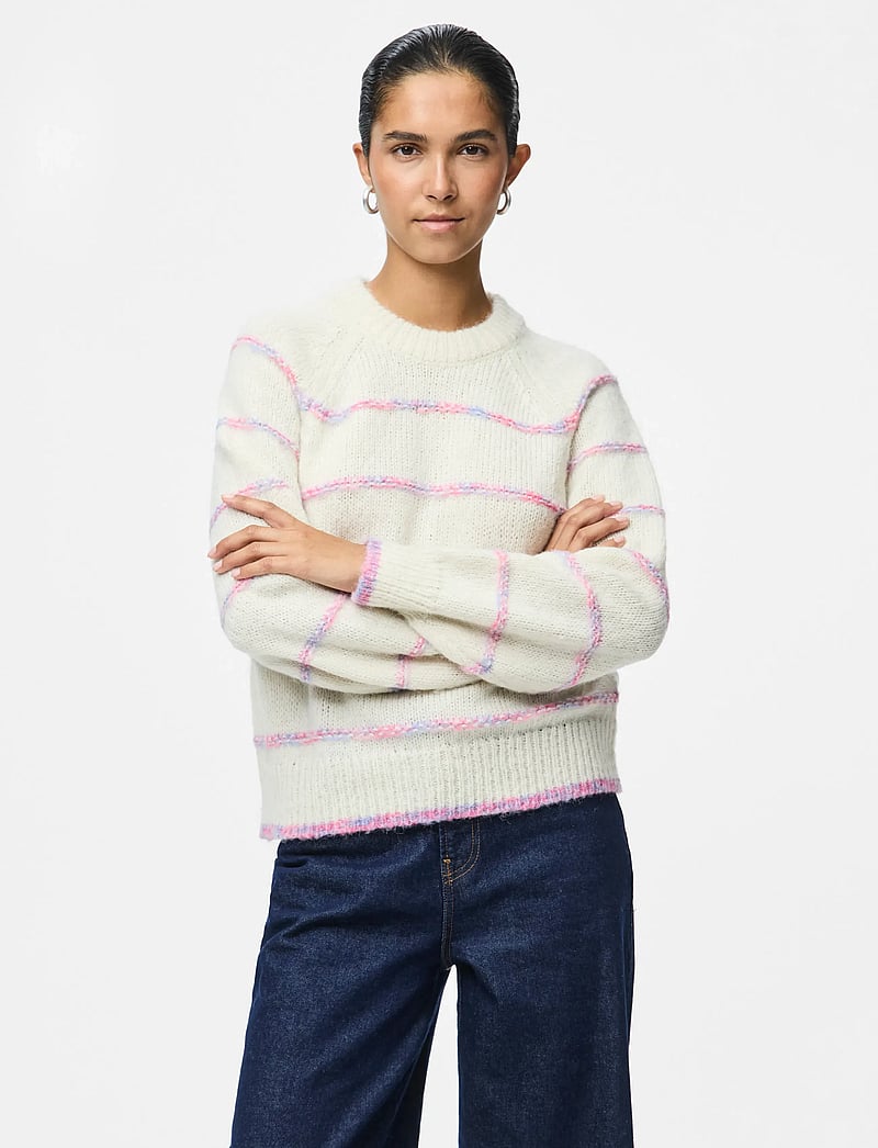 Pieces - PCNELIA LS O-NECK KNIT NOOS BC - pullover - birch - 0