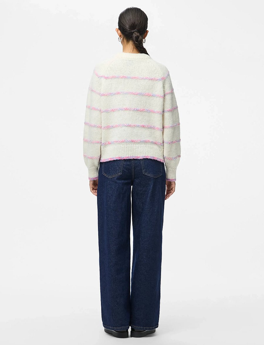 Pieces - PCNELIA LS O-NECK KNIT NOOS BC - pullover - birch - 3