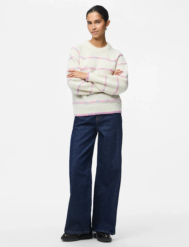 Pieces - PCNELIA LS O-NECK KNIT NOOS BC - pullover - birch - 4