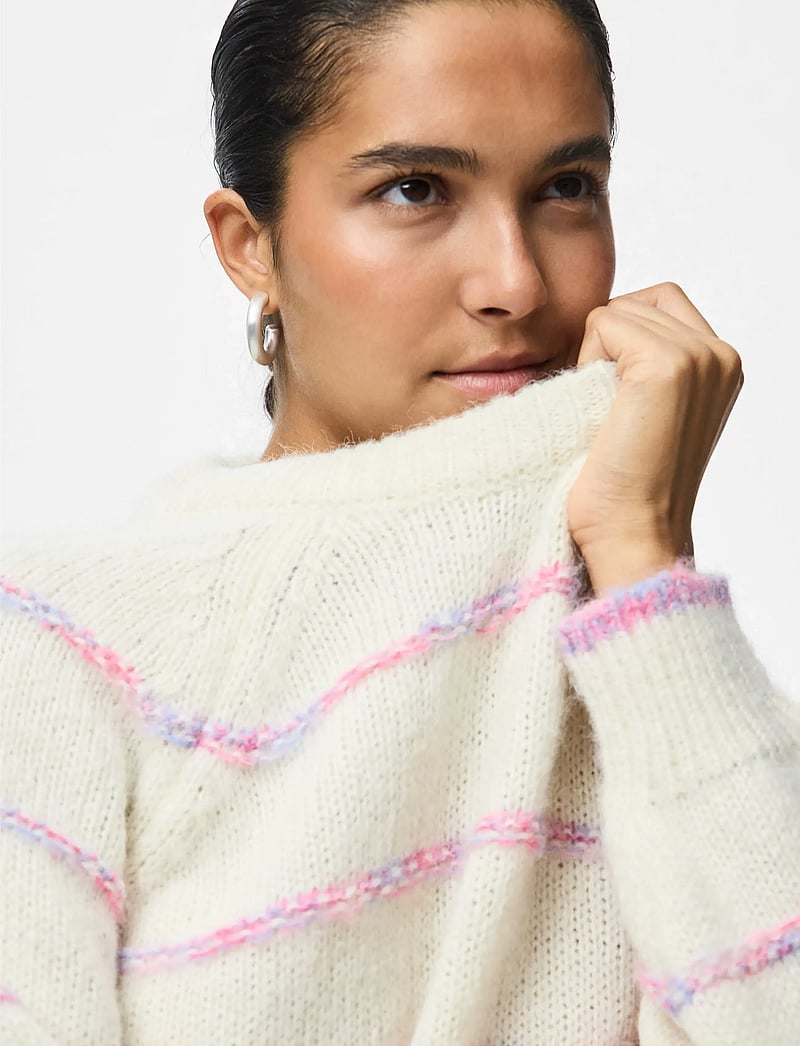 Pieces - PCNELIA LS O-NECK KNIT NOOS BC - pullover - birch - 5