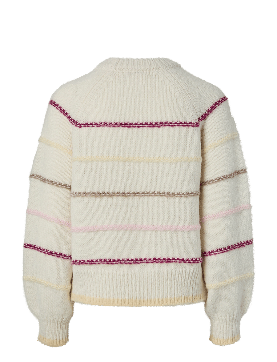 Pieces - PCNELIA LS O-NECK KNIT NOOS BC - kampsunid - birch - 2