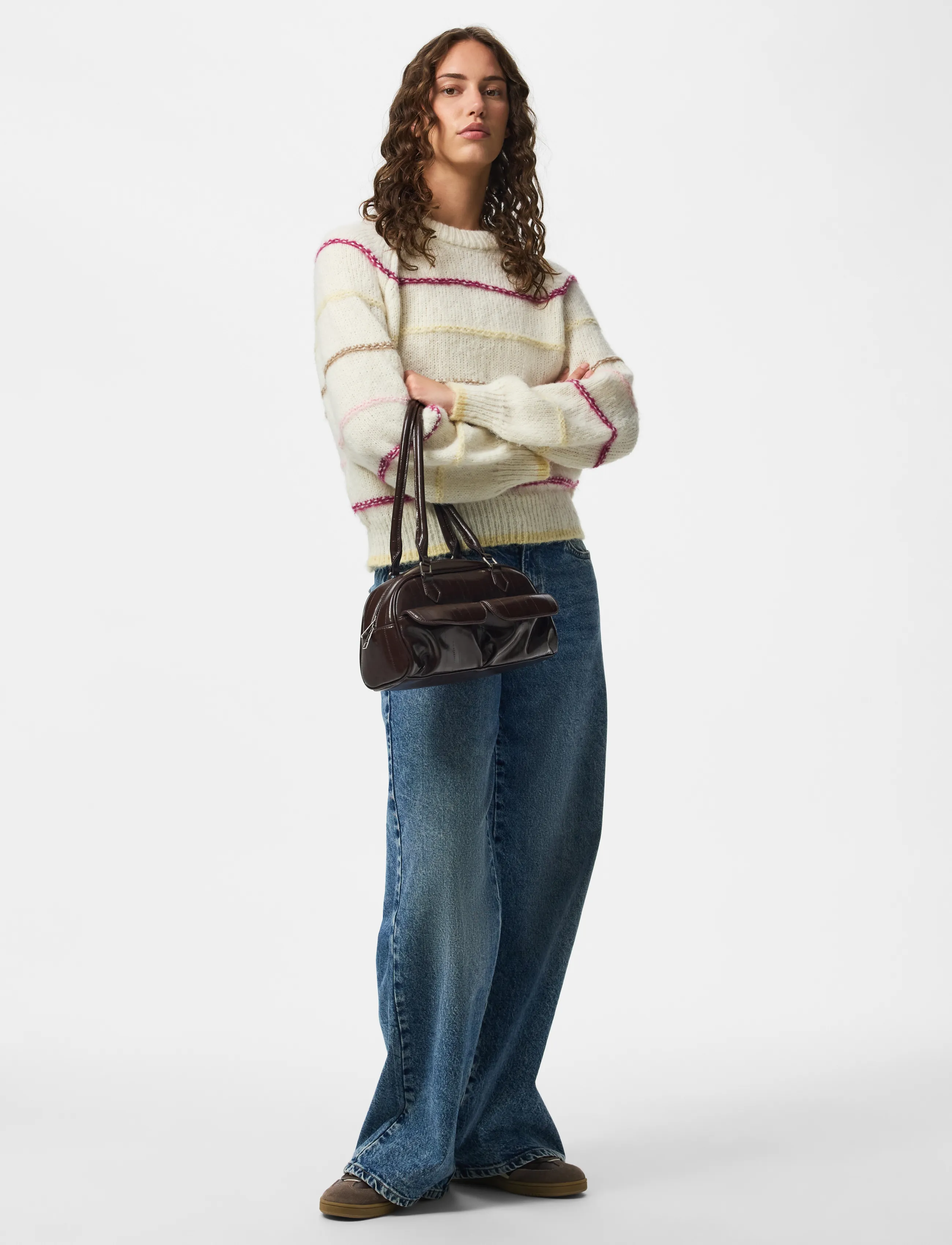 Pieces - PCNELIA LS O-NECK KNIT NOOS BC - kampsunid - birch - 4