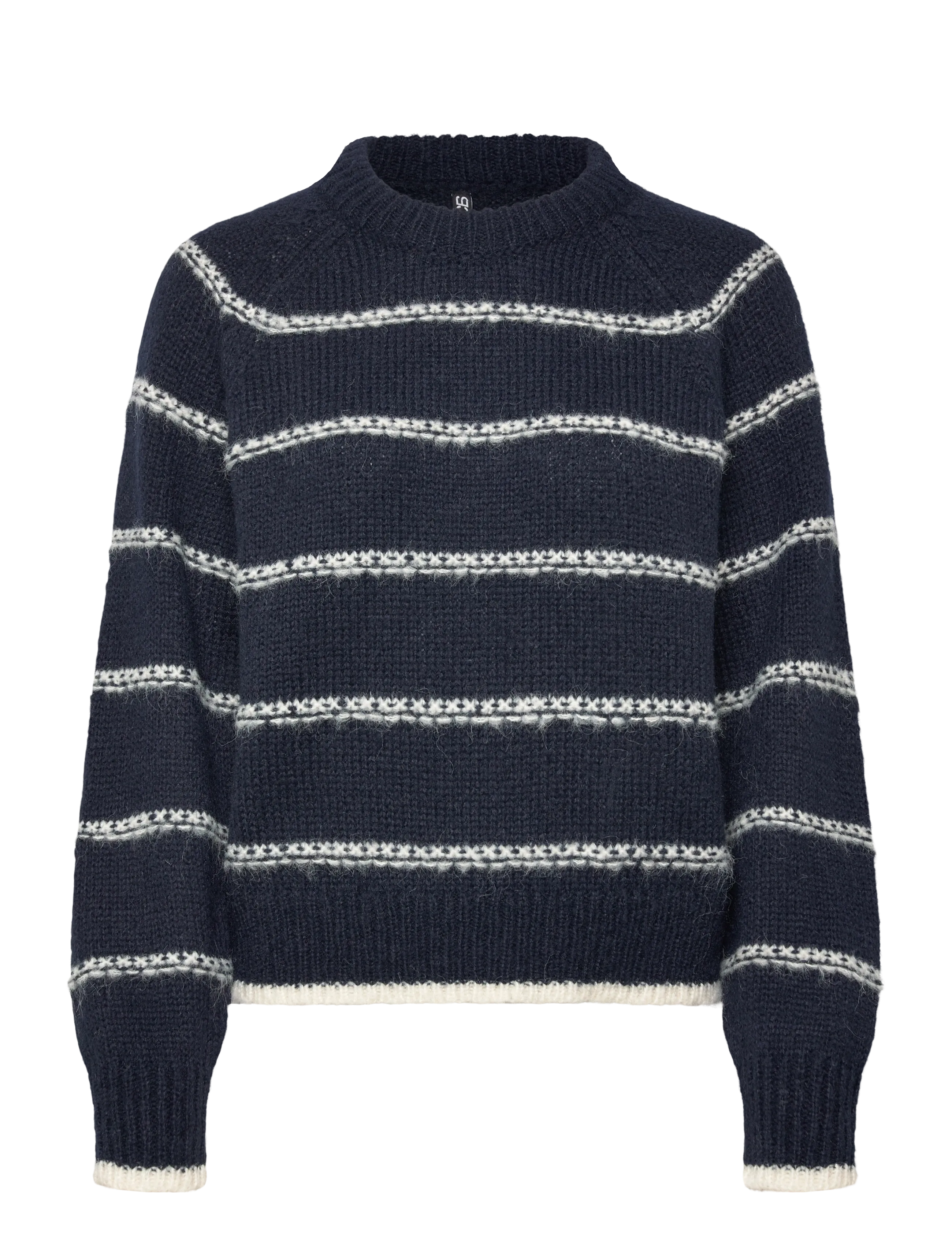 Pieces PCNELIA LS O-NECK KNIT NOOS BC - Strik - SKY CAPTAIN / navy