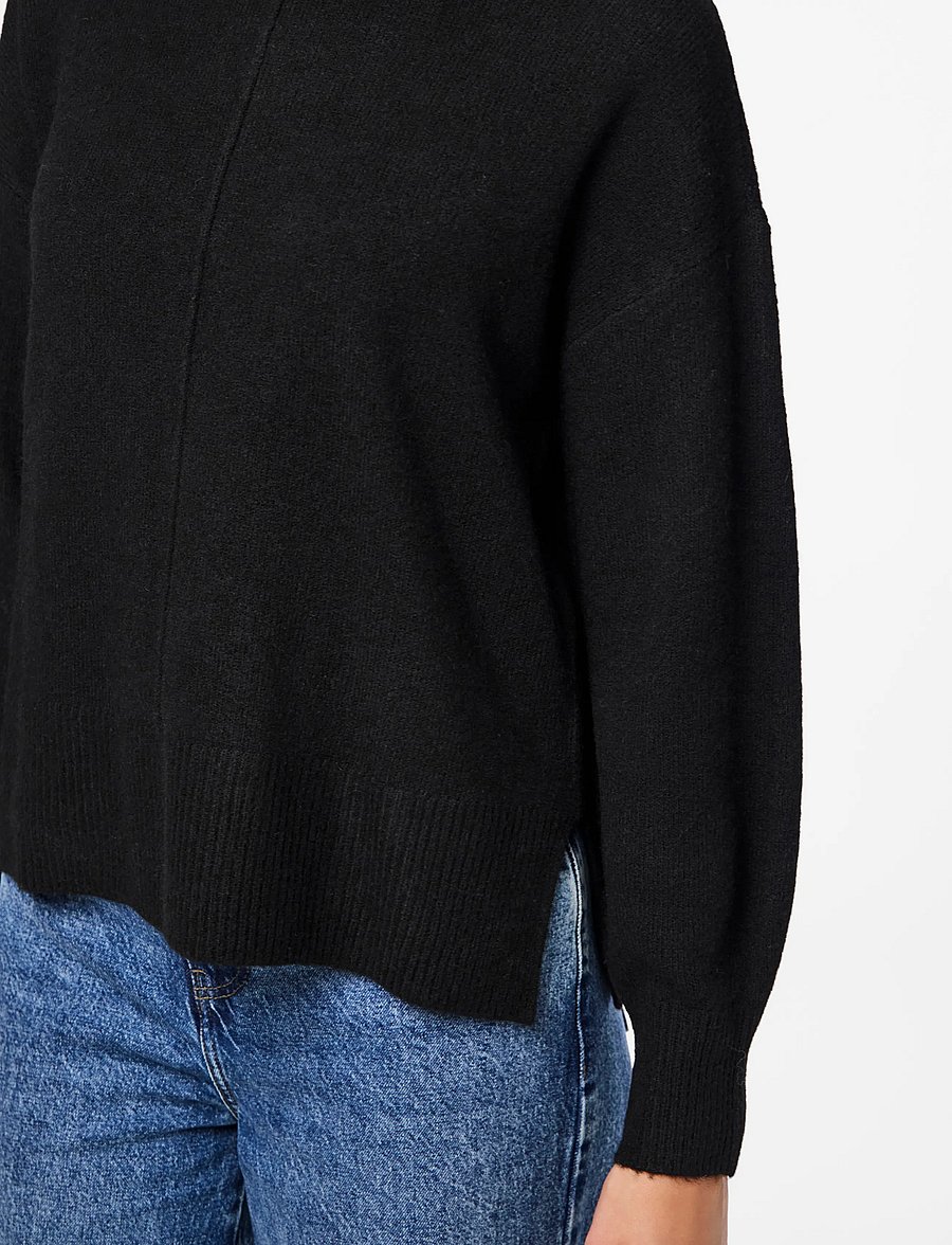 Pieces - PCMALOU LS ROLLNECK KNIT NOOS BC - black - 5