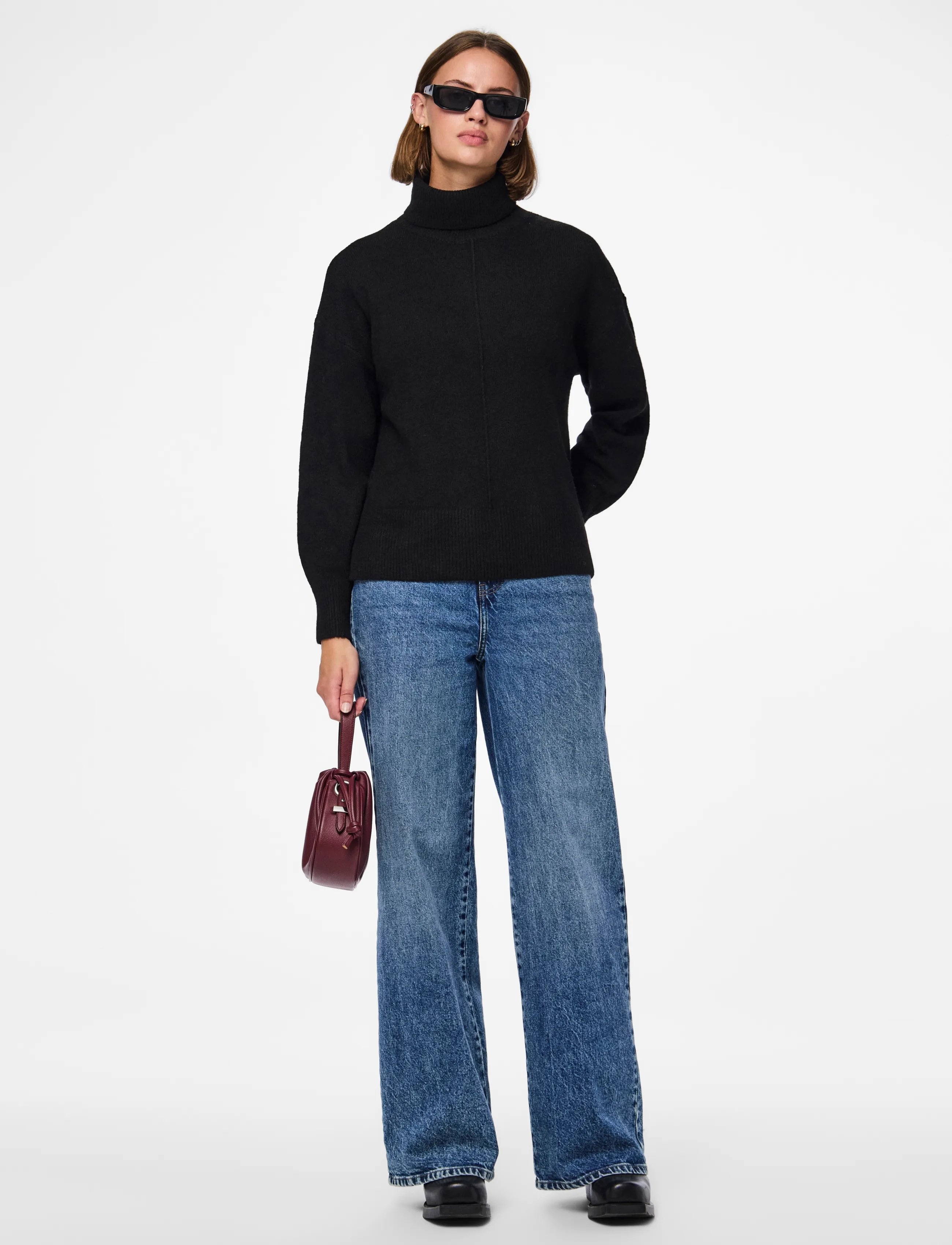 PIECES Pcmalou Ls Rollneck Knit Noos Bc polotröjor dam – bild 6